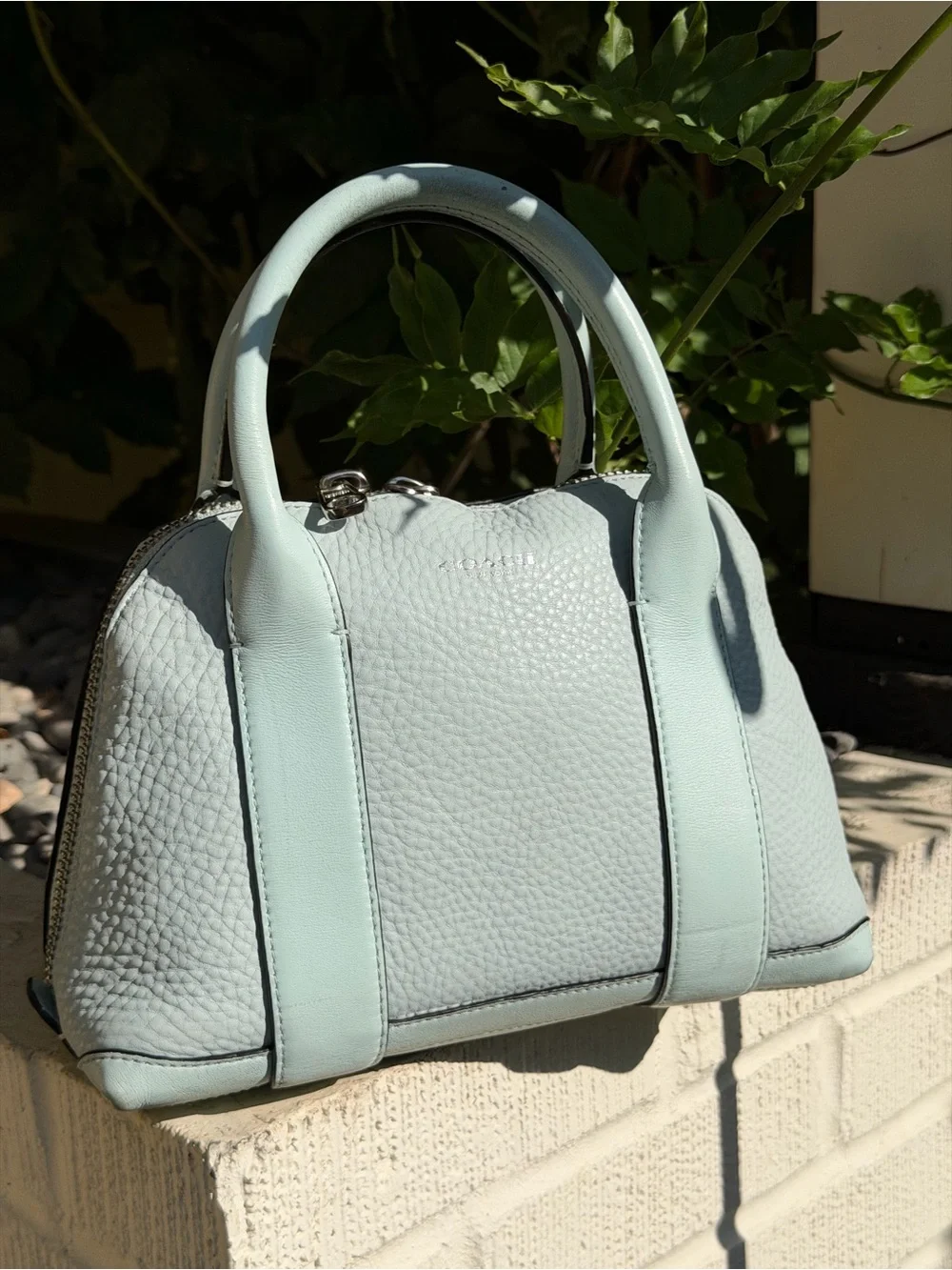 Coach Bleecker Pebbled Leather Mini Preston Satchel